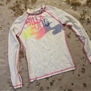 NWT Billabong M RashGuard Long Sleeve Logo Graphic